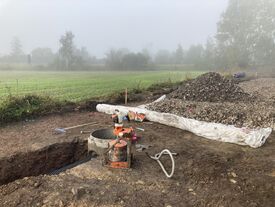 Photo des travaux de l'aire de covoiturage à Rosult - n°2