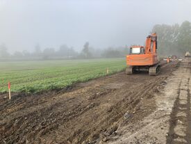 Photo des travaux de l'aire de covoiturage à Rosult - n°1